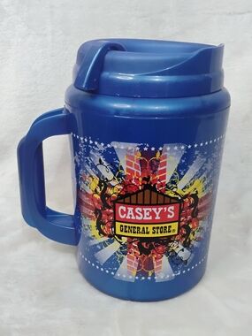 Casey's General Store 52oz Travel Mug Thermo-Serv Insulated Refillable Cup USA F